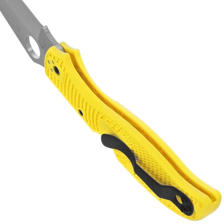 Spyderco Stretch 2 XL Lightweight Salt Knife Yellow FRN, Satin H-2 by Sal Glesser (C258PYL)