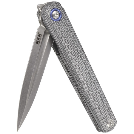 MKM Flame Light Dagger Black Micarta, Stonewashed M390 by Michael Zieba (MK FL02L-BC)