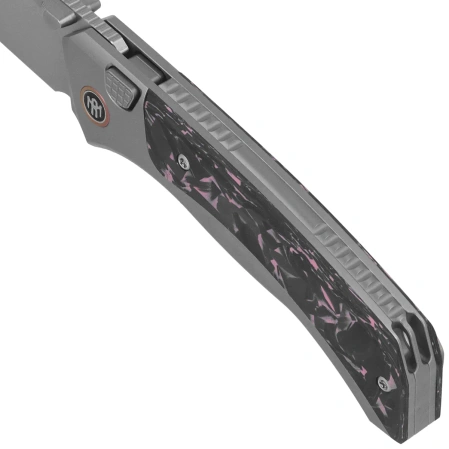 Nóż składany Remette RT-Steed Gray Titanium/Black-Pink Carbon Fiber, Pearlescent M390 (RTWS-TP)
