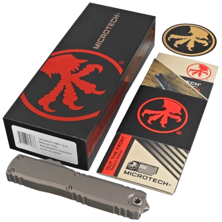 Nóż automatyczny OTF Microtech Ultratech Gen III ZBP S/E Natural Clear Aluminium, Apocalyptic M390MK by Tony Marfione (1121-10APNC)