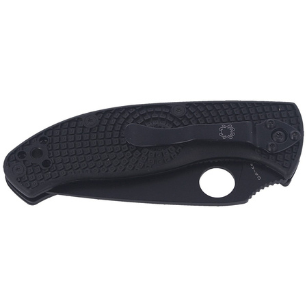 Spyderco Tenacious Lightweight Knife Black FRN, Black 8Cr13MoV by Eric Glesser (C122PBBK)