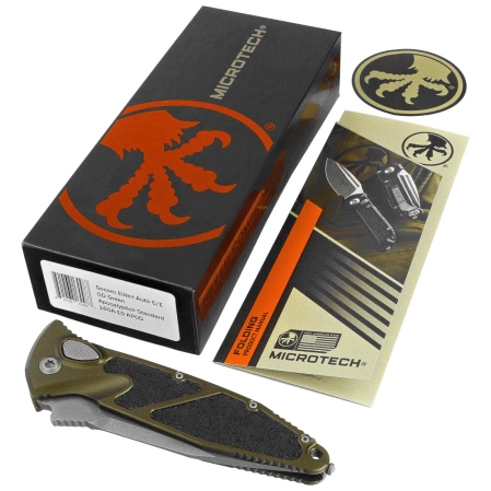 Nóż automatyczny Microtech Socom Elite Auto S/E OD Green Aluminium, Apocalyptic M390MK by Tony Marfione (160A-10APOD)