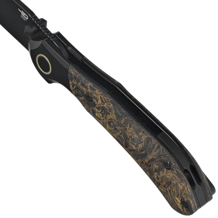 Nóż składany Bestech Constellation Black Titanium/Dark Matter Gold FatCarbon, Black PVD MagnaCut by Munko Knives (BT2501C)
