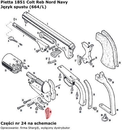 Język spustu Pietta 1851 Colt Navy (664/L)