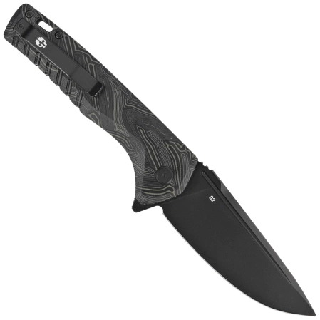 Nóż składany Tekto F3 Charlie Damascus G10, Black HW, Black D2