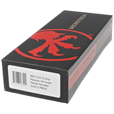 Nóż składany Microtech MSI S/E Ram-Lok OD Green Tri-Grip Polymer, Black/Satin P/S M390MK by Tony Marfione (210T-2PMOD)