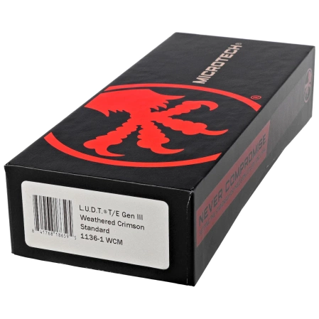 Microtech LUDT Gen III T/E Knife Cerakote Weathered Crimson Aluminum, Cerakote Weathered Crimson M390MK by Tony Marfione (1136-1WCM)