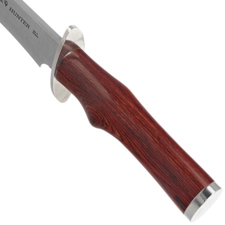 Muela Hunter-17R Red Pakka Wood, Satin X50CrMoV15