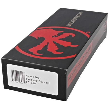 Nóż automatyczny OTF Microtech Hera II D/E Black Aluminium, Stonewashed M390MK by Tony and Sean Marfione (1702-10)