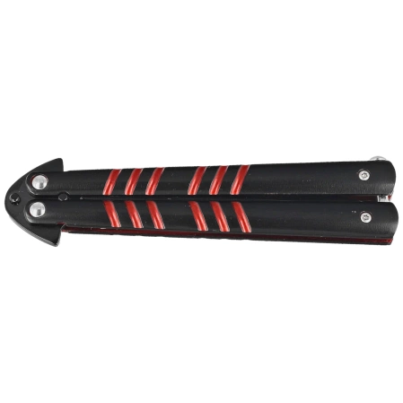 Nóż motylkowy Third Decor Habitat Balisong Black/Red Stainless Steel, Black 420 (16070R)