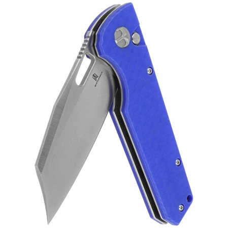 Nóż składany Bestechman Guardian Blue G10 w/ Carbon Fiber Pattern, Satin D2 (BMK11D)