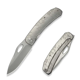 Nóż składany WeKnife Inmate Gray Titanium, Stonewashed CPM 20CV by Jerad Neeve (WE23096B-1)