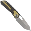 Nóż składany Remette RT-Peregrine Falcon Brown/Gold Titanium, Hand Grinding Pearlescent M390 (RTT1-B)