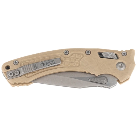 Microtech Amphibian Ram-Lok S/E Frag Tan G10, Apocalyptic P/S M390MK by Tony Marfione (137RL-11APFRGTTA)