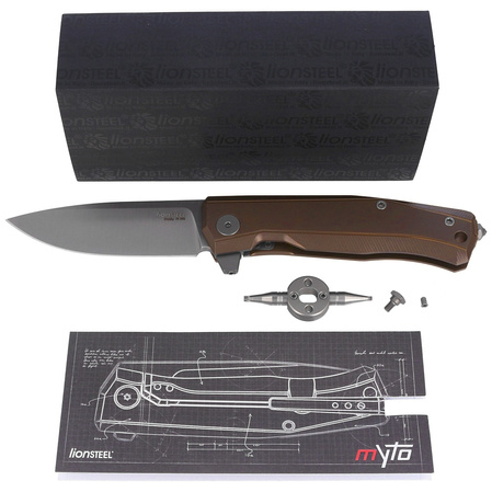 LionSteel Myto Knife Bronze Titanium, Satin M390 by Molletta (MT01 BR)