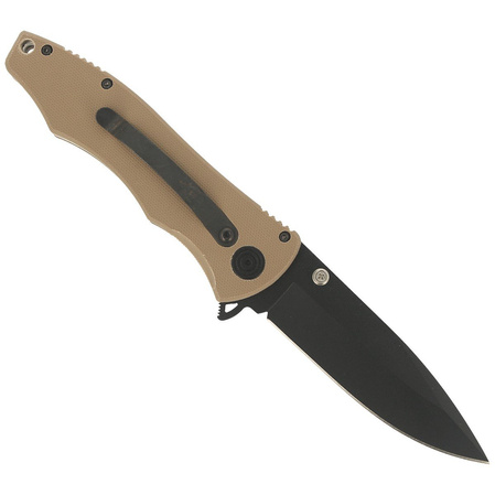Muela Panzer-10DES Desert PTB/Fiber Glass Knife, Black PTFE X60CrMoV15