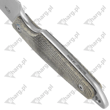 MKM Makro 1 Green Canvas Micarta Knife, Stonewashed by Jesper Voxnæs (MKMA01-GC)