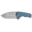 Nóż składany Medford Praetorian Swift FL Flipper Tumbled Blade, Blue Handle, Flamed HW/Clip, S45VN (MKFF2064TD-44TM-TFCF-Q4)
