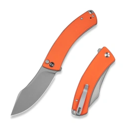 Civivi Outlaw Muk Knife Orange G10, Stonewashed 14C28N by Trey Sprinkle (C24079-2)