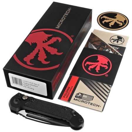 Nóż automatyczny Microtech LUDT Gen III S/E Black Aluminium, Black M390MK by Tony Marfione (1135-1T)