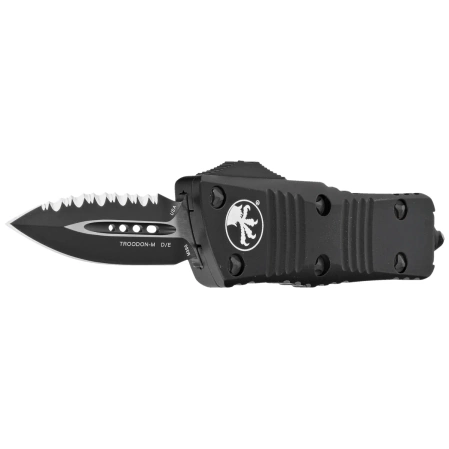 Microtech Mini Troodon D/E Black Aluminium, Black by Tony Marfione knife (238-3T)