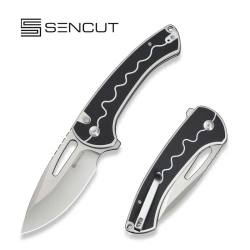 Nóż składany Sencut Squiggy White / Black G10, Satin 9Cr18MoV (S24082A-1)