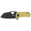 Kubey Knife Duroc Translucent Yellow G10, Black Stonewashed AUS-10 by Colin Maisonpierre (KU332H)