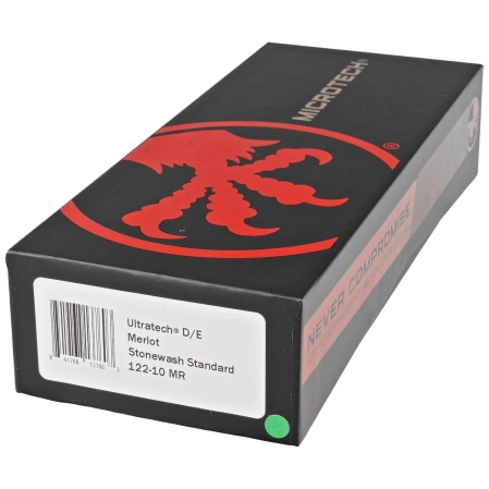 Microtech Ultratech D/E Merlot Red Aluminum OTF Knife, Stonewashed M390 by Tony Marfione (122-10MR)