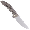 WE Knife Quixotic Bronze Titanium, Silver Bead Blasted CPM 20CV (WE21016-5)