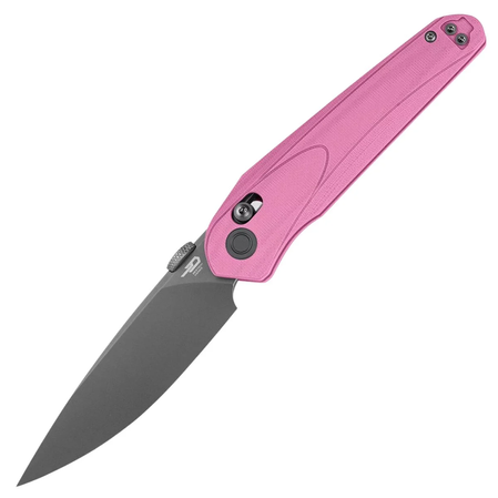 Nóż składany Bestech Mothus Pink G10, Grey PVD 14C28N by Kombou (BG67E)
