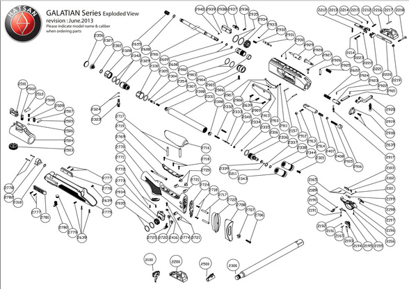 Osłona kartusza Hatsan Galatian: I - IV, TS, Auto 5 i 6, Tact Auto, Carabine, Gladius oraz BT65 SB-Elite, BT65 SB QE Carnivore, BT65 RB, BT65 RB-Elite