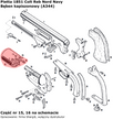 Bęben kapiszonowy Pietta 1851 Colt Reb Nord Navy .36 (A344)