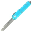 Microtech UTX-85 S/E OTF Knife Turquoise Aluminum, Satin M390 (231-4TQ)