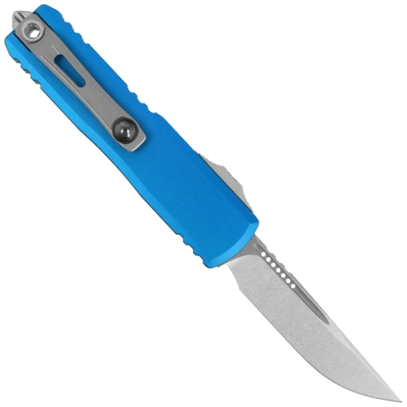 Microtech UTX-85 Gen IV S/E OTF Knife Blue Aluminum, Stonewashed M390MK by Tony Marfione (12314-10BL)