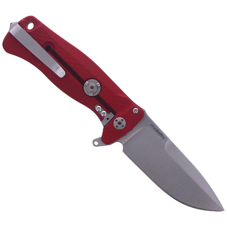 LionSteel SR22A Red Aluminum, Satin Sleipner by Molletta (SR22A RS)