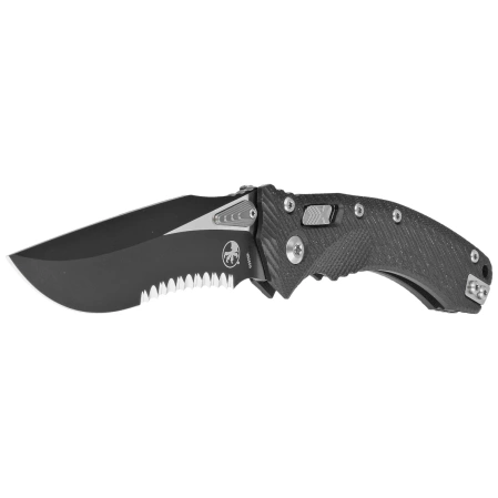 Microtech Amphibian Ram-Lok P/S Fluted Black G10, Black M390MK by Tony Marfione (137RL-2FLGTBK)