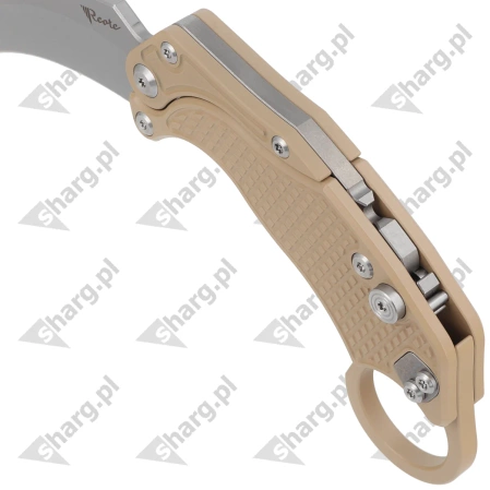 Nóż grawitacyjny Reate EXO-K Gravity Karambit Tan Aluminium, Stonewashed N690