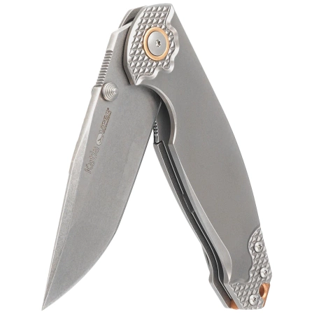 Viper Katla Grey Titanium 3D, Stonewashed M390 by Jesper Voxnæs knife (V5982TI3D)