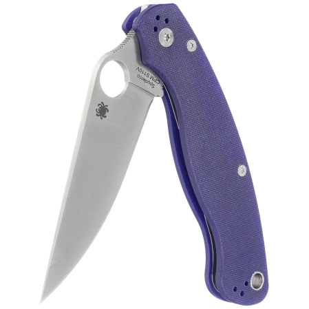 Nóż składany Spyderco Military 2 Dark Blue G10, Satin CPM S110V Plain by Sal, Eric Glesser (C36GPDBL2)