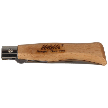 MAM Douro Pocket Knife with Blade Lock, Light Beech Wood 75mm (2006-LW)