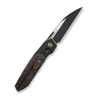 WeKnife Brr15 Black Titanium/Copper Foil Carbon Fiber, Black Stonewashed/Satin M390 by Rafal Brzeski (WE24007-1)