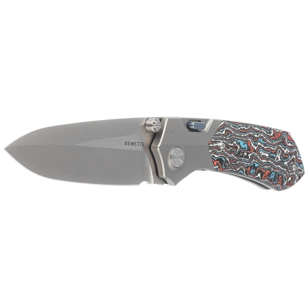 Remette RT-Meteor Knife Gray Titanium/Nebula Carbon Fiber, Pearlescent M390 (RTPT-A )