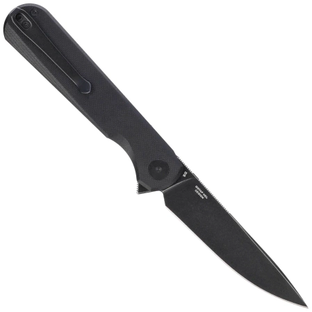 Bestechman Flick Knife Black G10, Black Stonewashed D2 by Ostap Hel (BMK13H)