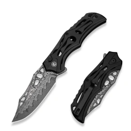 Nóż składany Civivi Biophase Black Aluminium, Damascus (C23083-DS1)