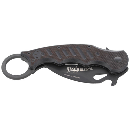 Fox Karambit Knife w/ Emerson Wave Black G10, Black Idroglider N690Co (479)
