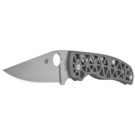 Spyderco Edgerati Knife Gray Aluminum, Satin CPM S30V by Sal Glesser (C266ALP)