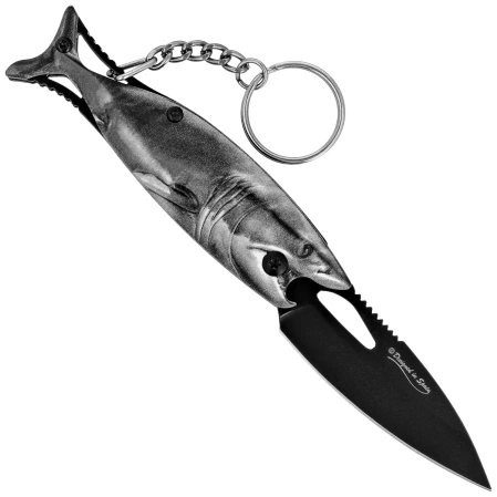 Nóż wędkarski brelok Martinez Albainox Fishing 2 Grey Aluminium, Black 3Cr13Mov (25144 GY)