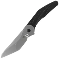 Bestech Excentric Knife Black Stonewashed Titanium, Bead Blasted M390 by Kombou and TNT Knives (BT2412A)