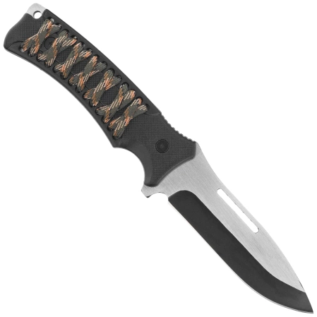 Martinez Albainox 32796 Knife ABS Black/Camo Stringing, Brushed/Black 3Cr13Mov