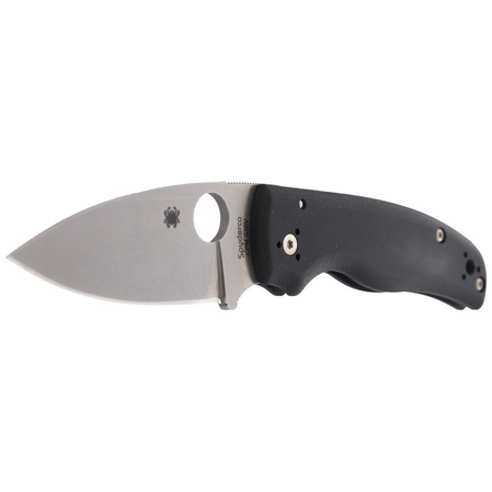 Spyderco Shaman Knife Black G10, Stonewashed CPM S30V by Sal Glesser (C229GP)